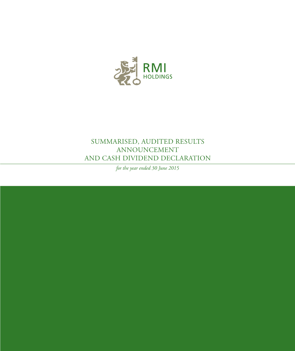 14748 RMIH Results Booklet