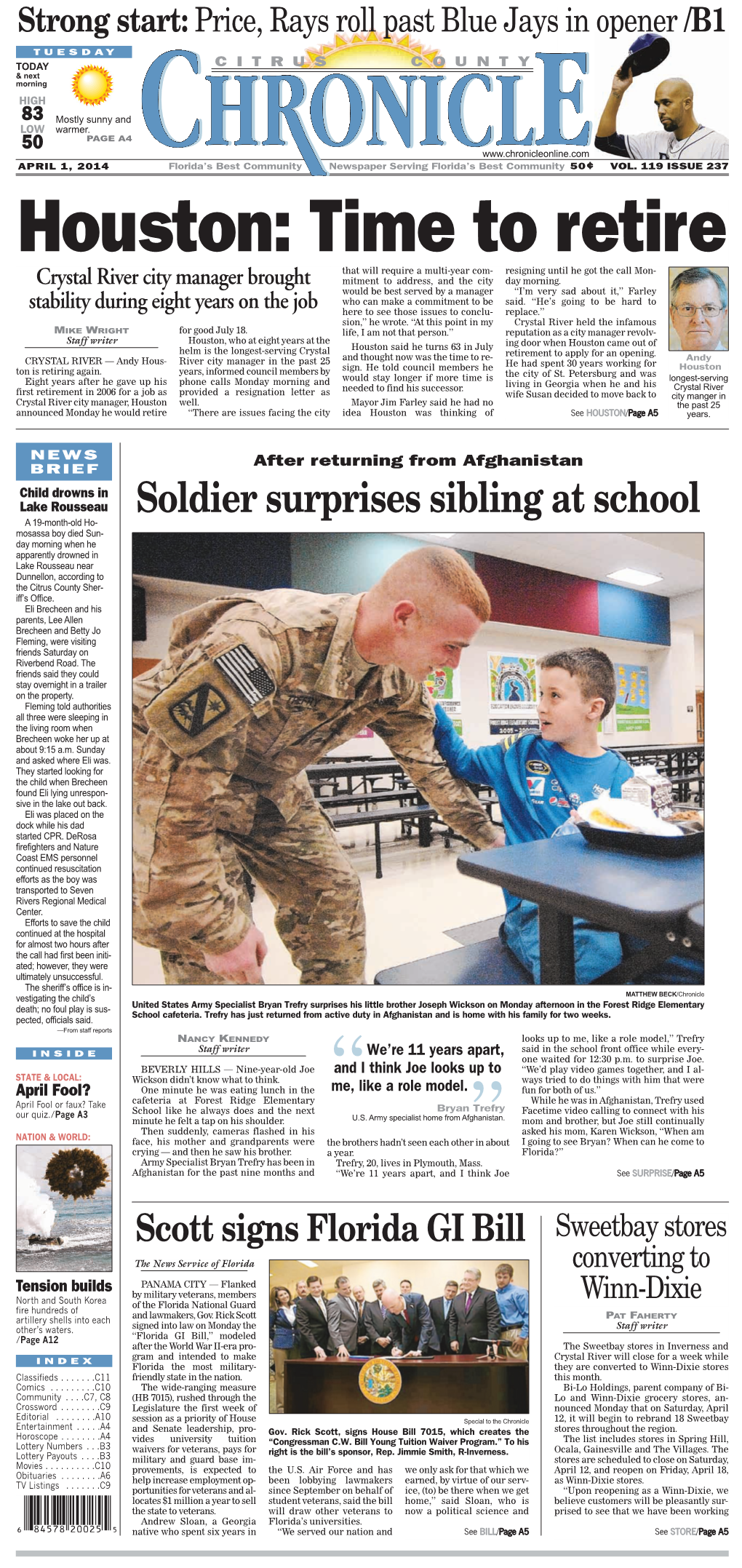 Soldier Surprises Sibling at School