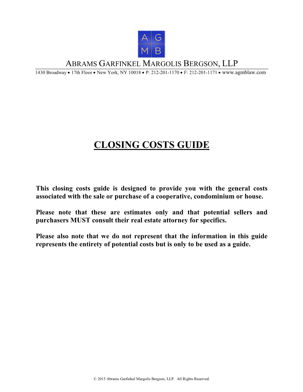 Closing Costs Guide