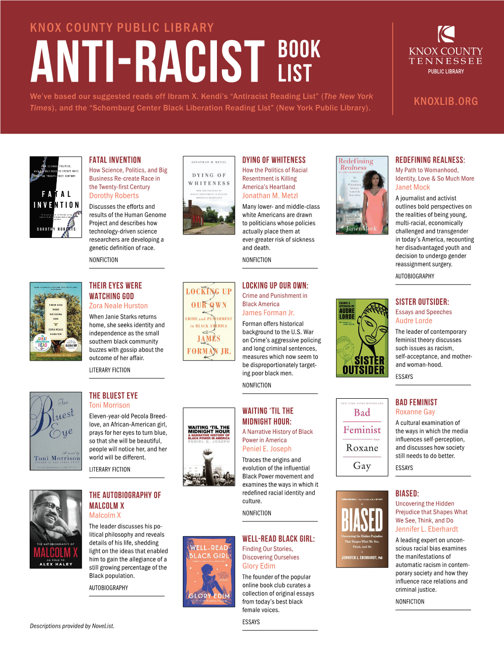 Anti-Racist Book List