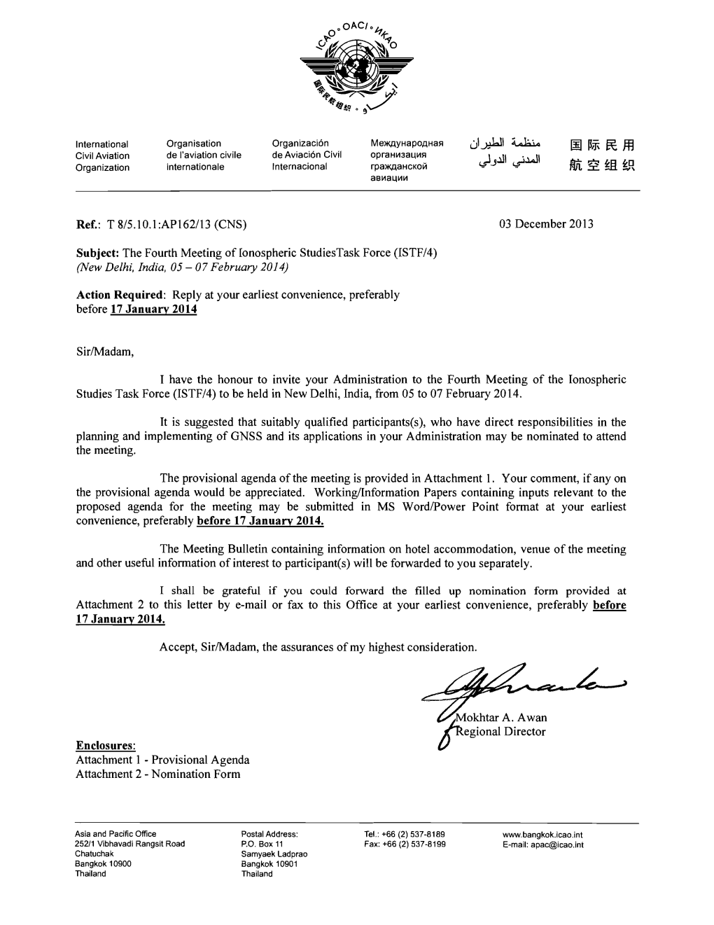 PZ a M Civil Aviation De I'aviation Civile De Aviacion Civil O~~~HH~~UHFI Organization Internationale Lnternacional Rpa~A~C~Oh Aenaqm