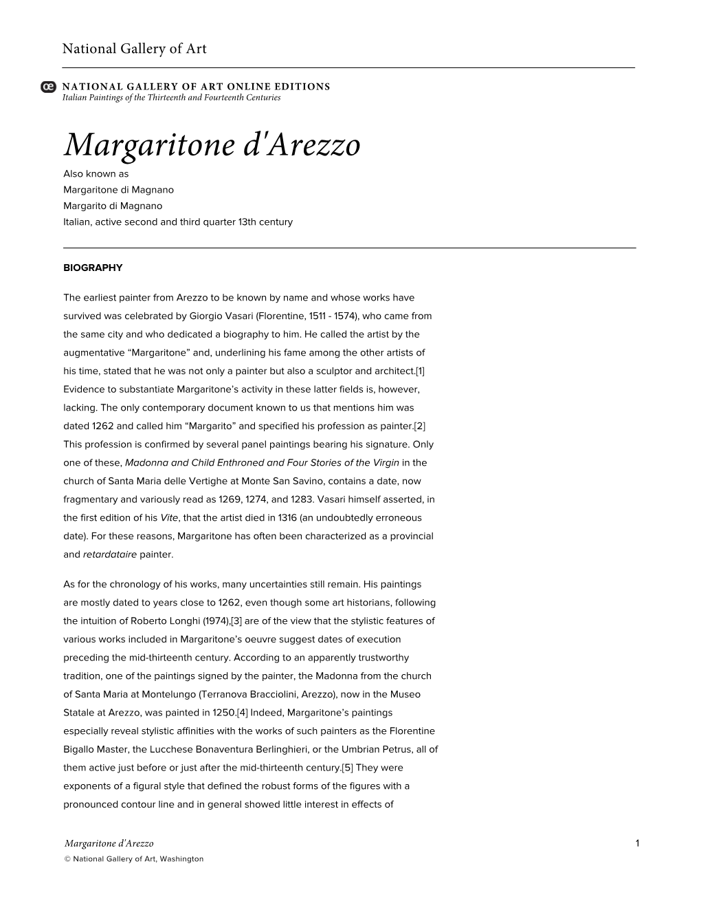 Margaritone D'arezzo Also Known As Margaritone Di Magnano Margarito Di Magnano Italian, Active Second and Third Quarter 13Th Century