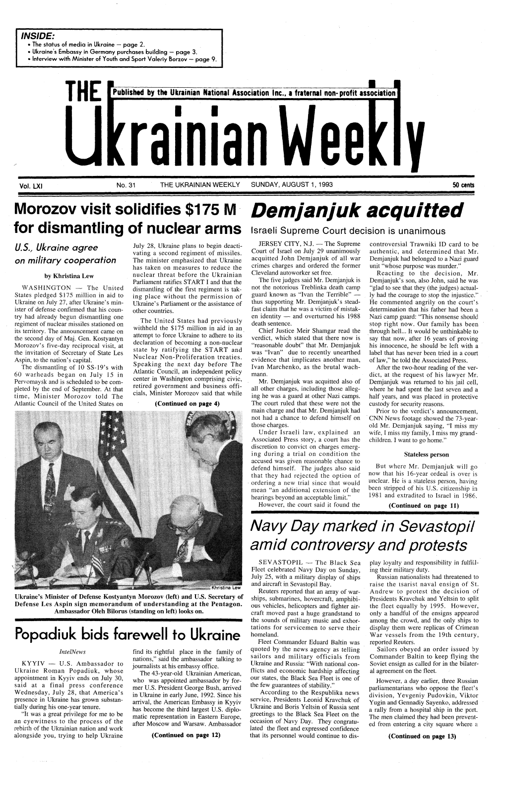 The Ukrainian Weekly 1993, No.31