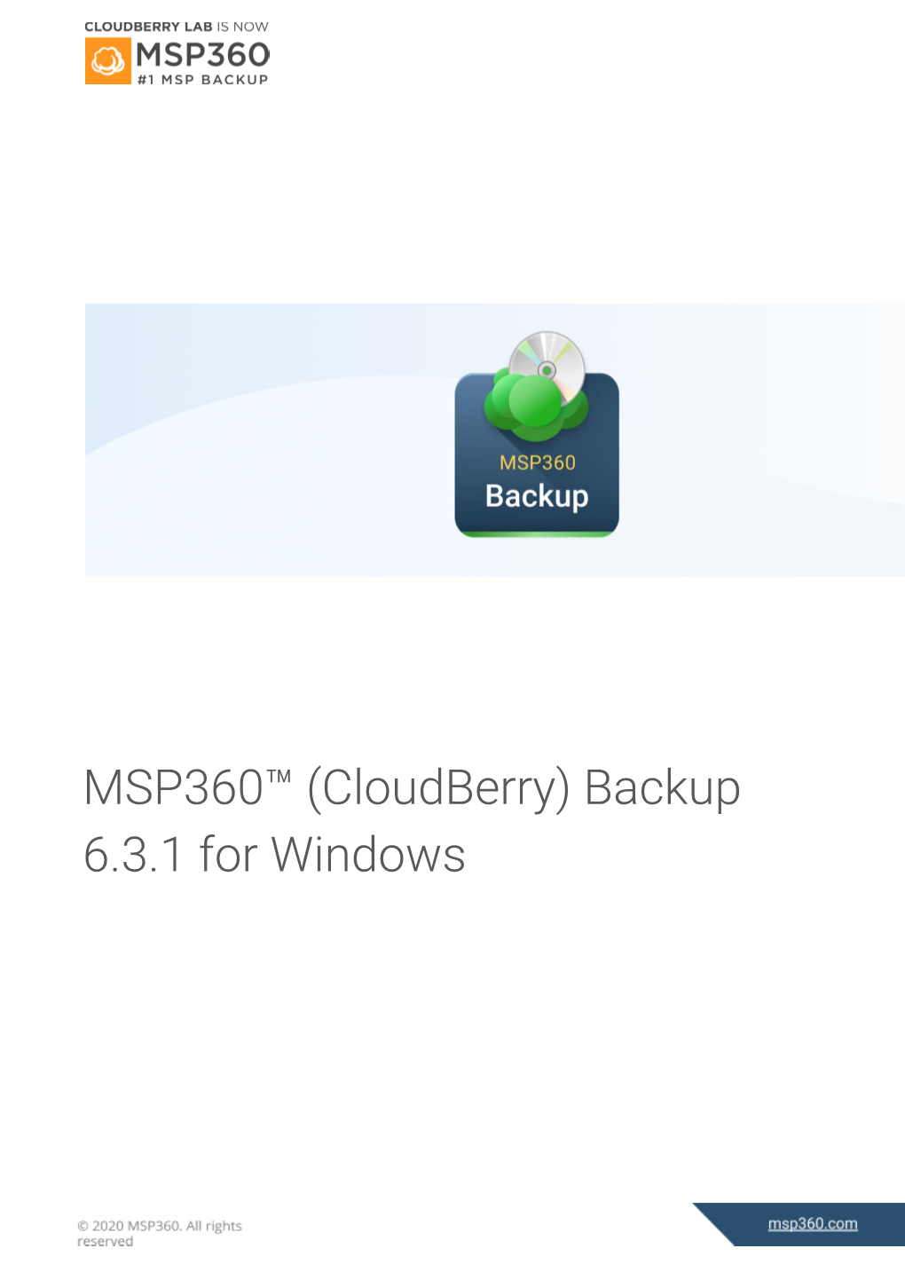MSP360™ (Cloudberry) Backup 6.3.1 for Windows