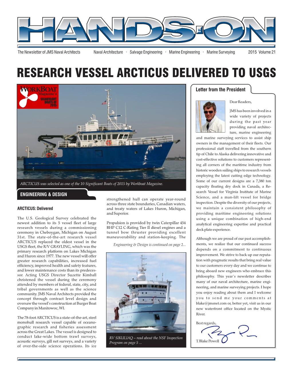 Research Vessel Arcticus Delivered to Usgs