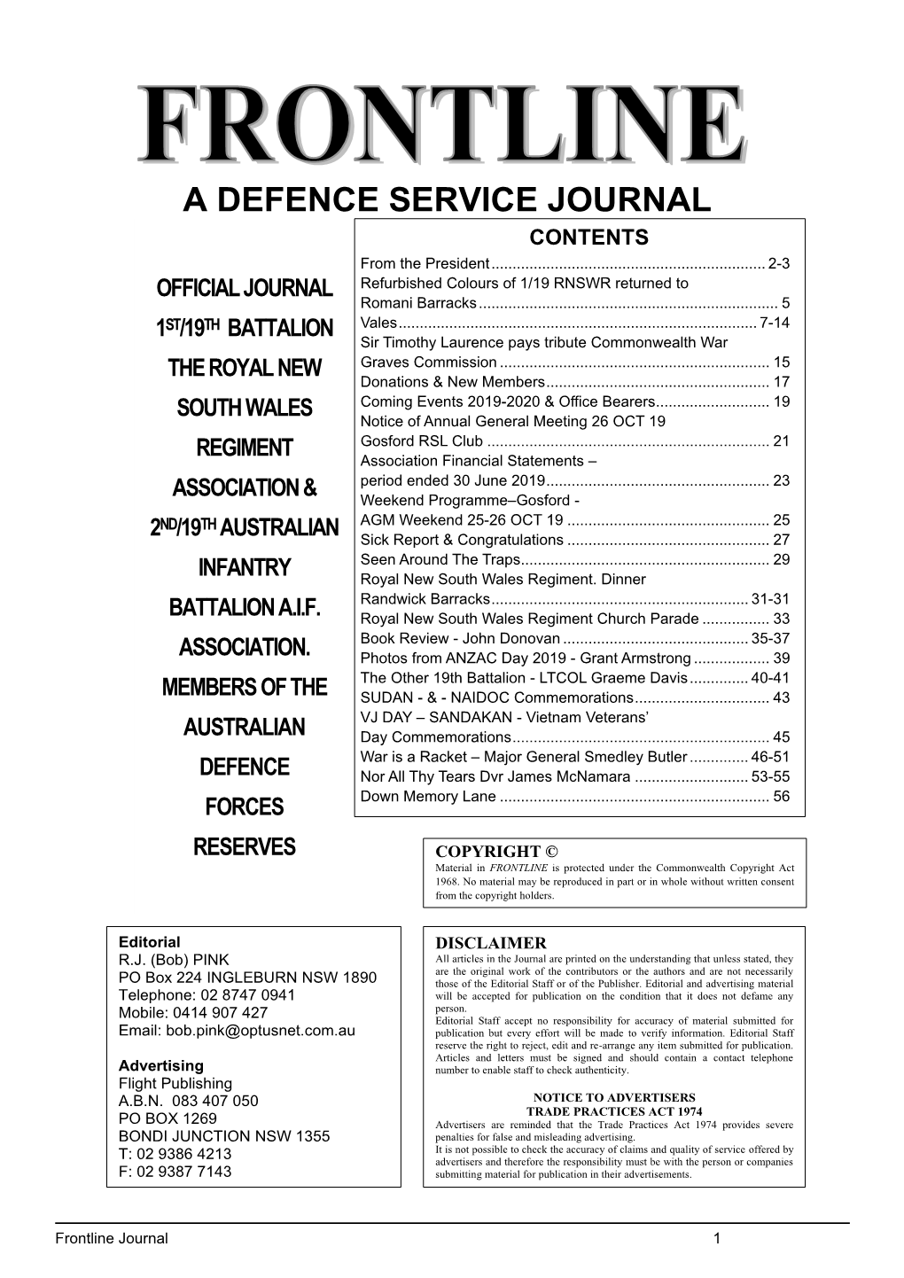 A Defence Service Journal
