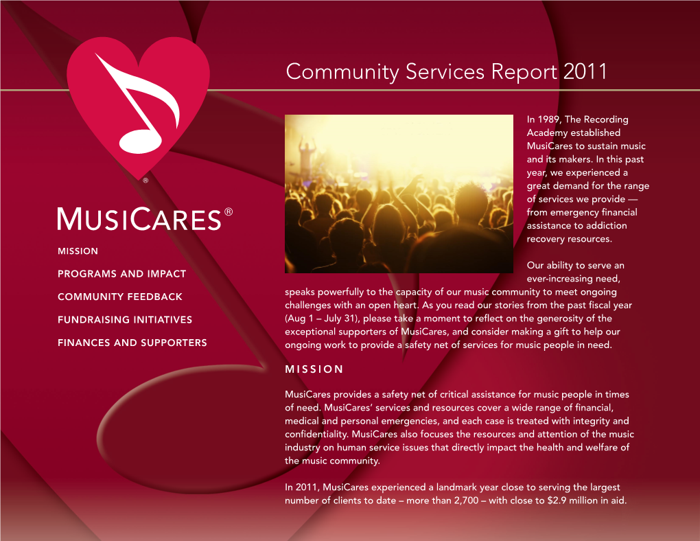 Community Services Report 2011