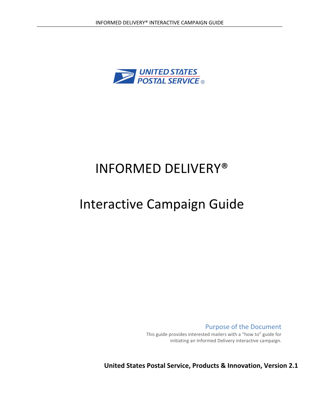 Informed Delivery® Interactive Campaign Guide