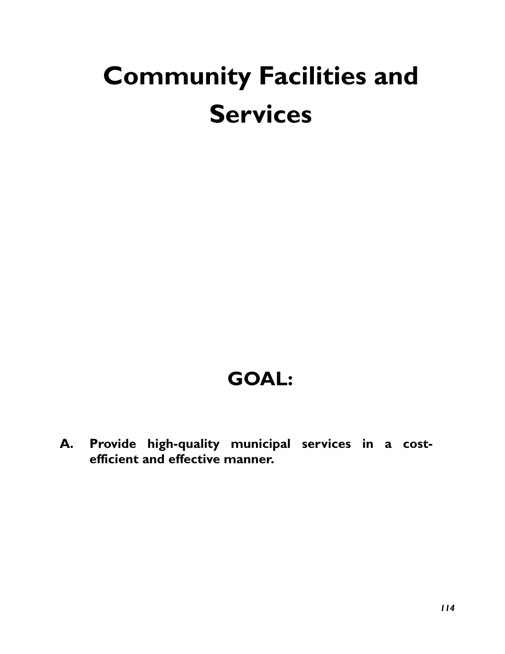 Community Facilities & Services