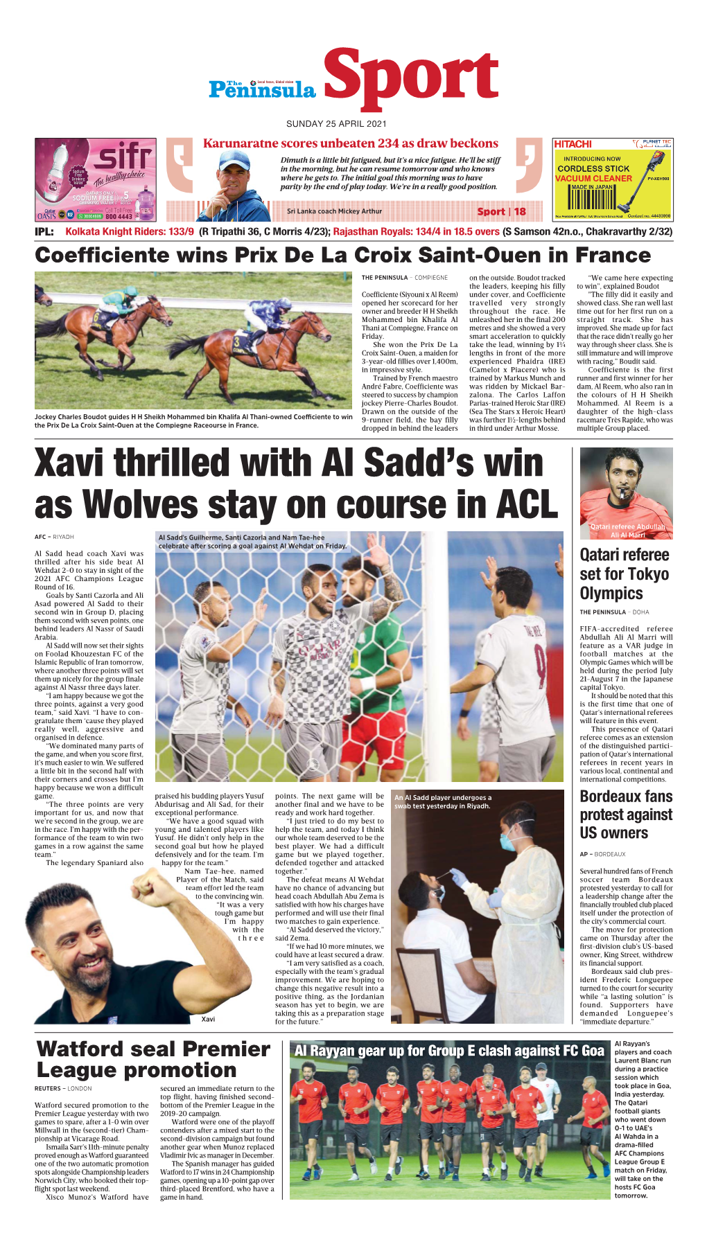 Xavi Thrilled with Al Sadd's Win As Wolves Stay on Course In