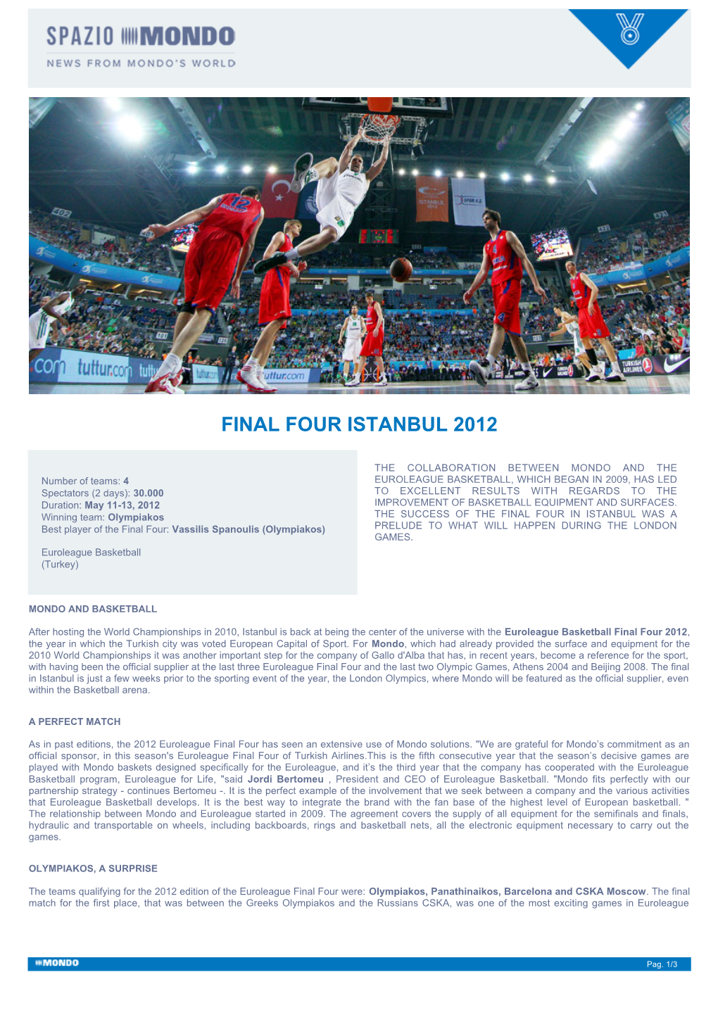 Final Four Istanbul 2012