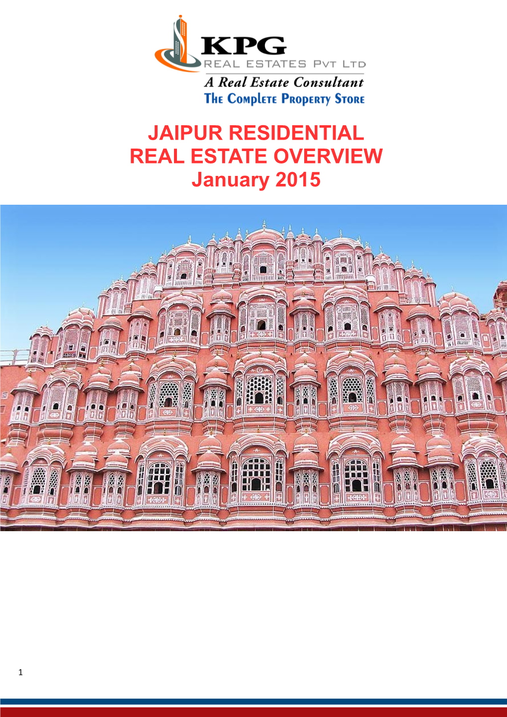 JAIPUR RESIDENTIAL REAL ESTATE OVERVIEW January 2015