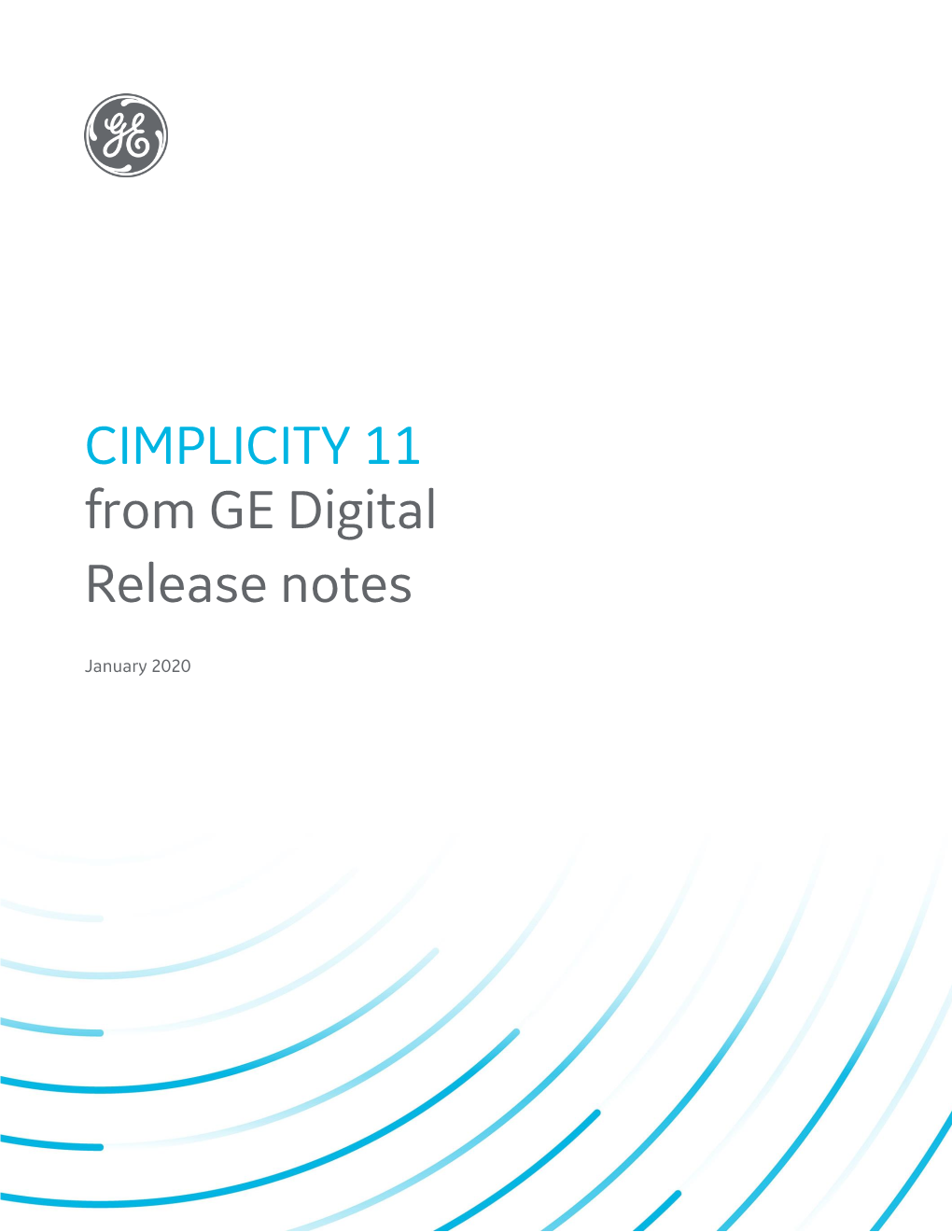 CIMPLICITY 11 from GE Digital Release Notes