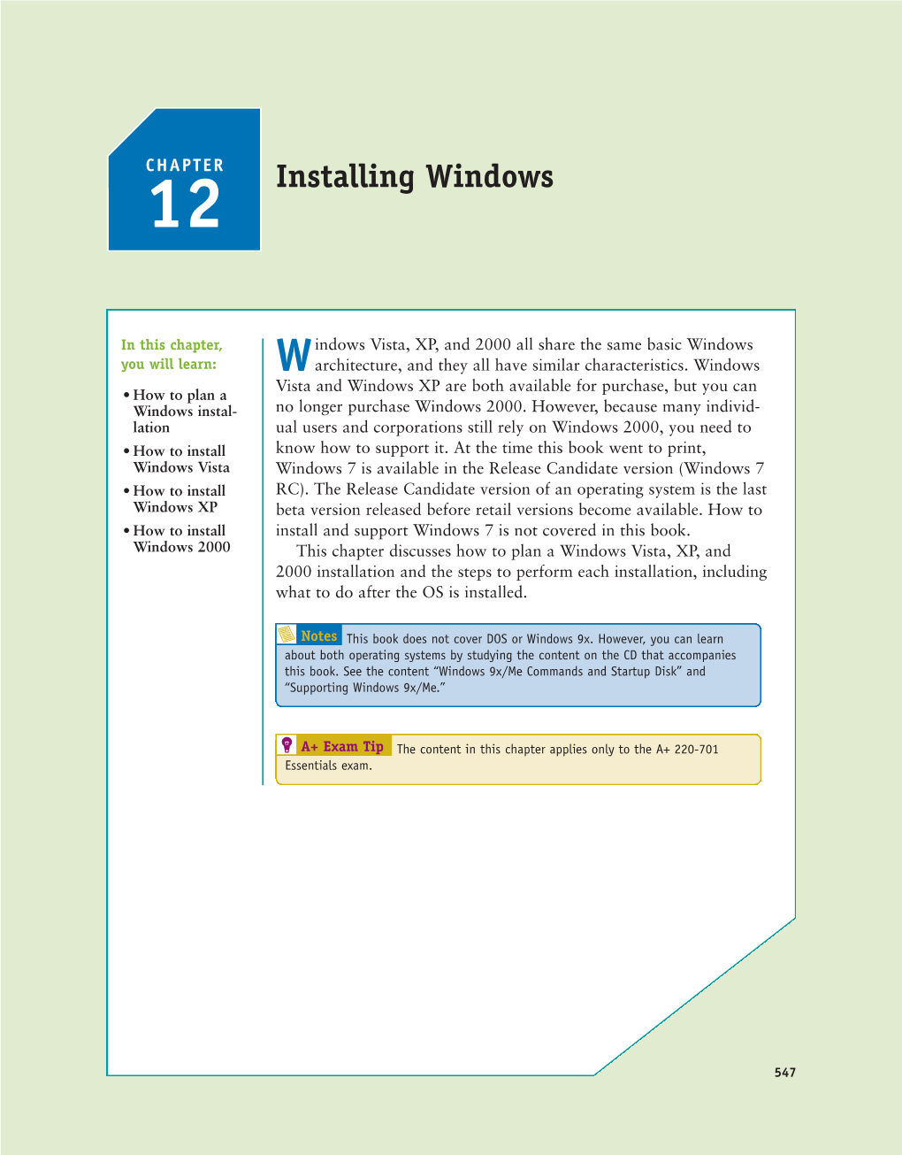 Installing Windows