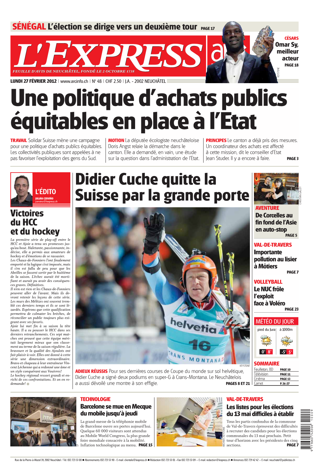 Didier Cuche Quitte La Suisse Par La Grande Porte