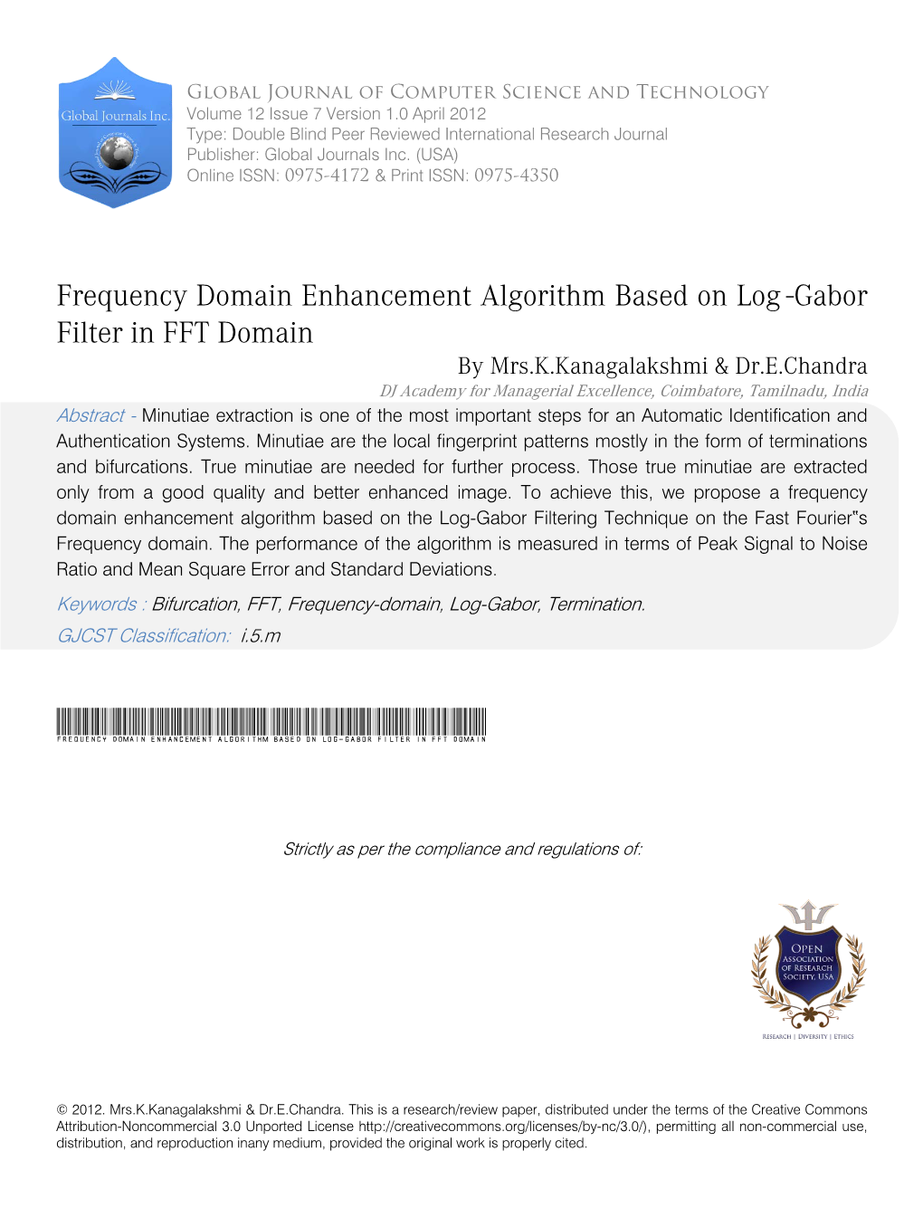 Frequency Domain Enhancement Algorithm Based On