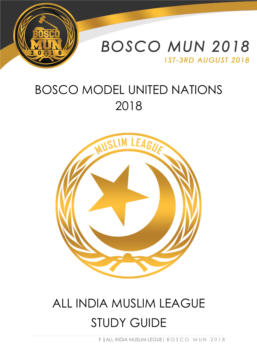 Bosco Model United Nations 2018 All India Muslim League