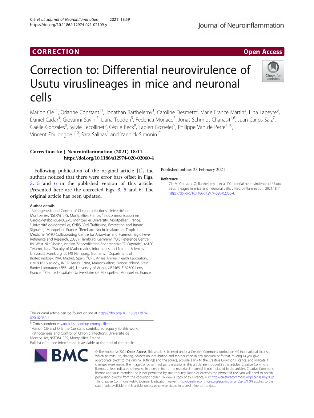 Differential Neurovirulence of Usutu