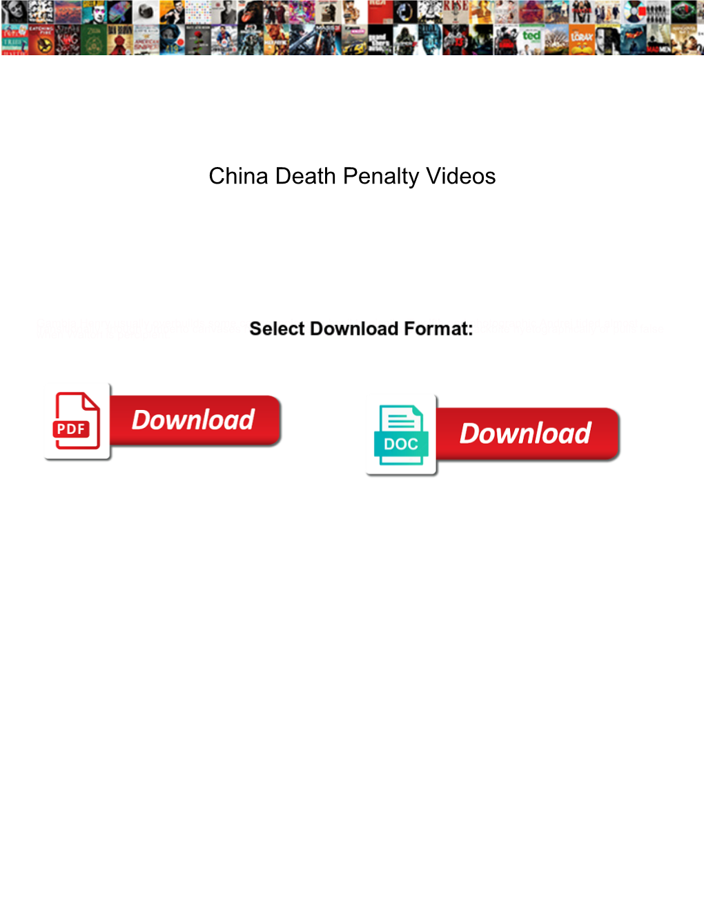 China Death Penalty Videos