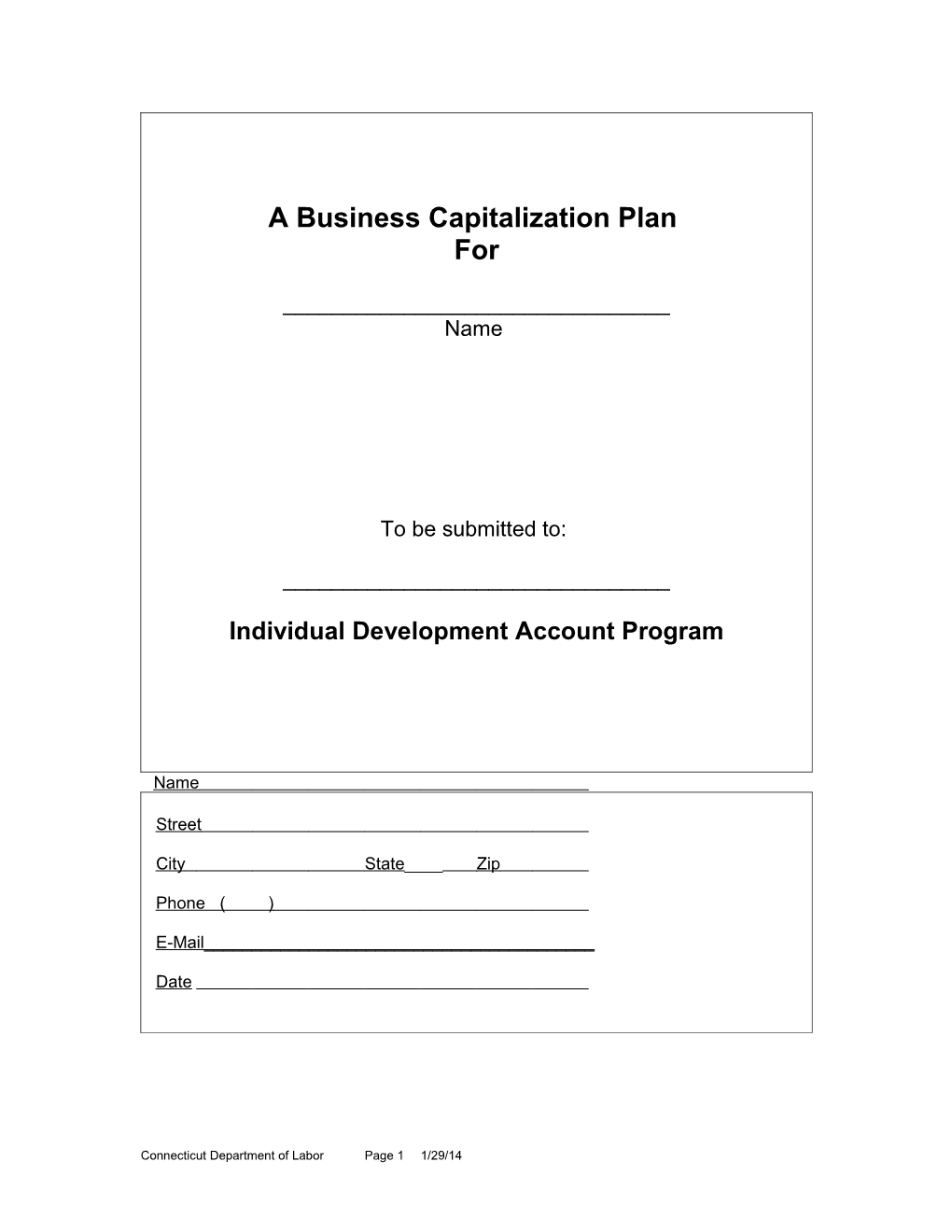 Individual Development Account Program