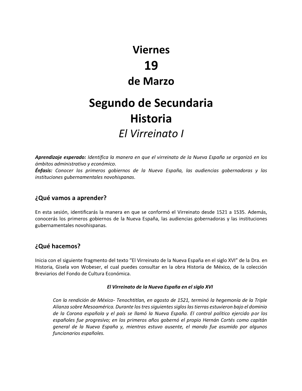 Segundo De Secundaria Historia El Virreinato I