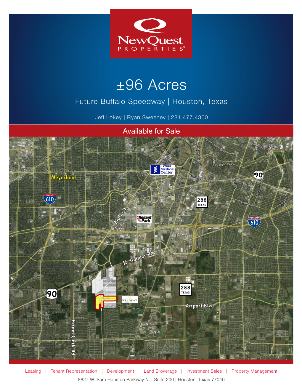 ±96 Acres Future Buffalo Speedway | Houston, Texas