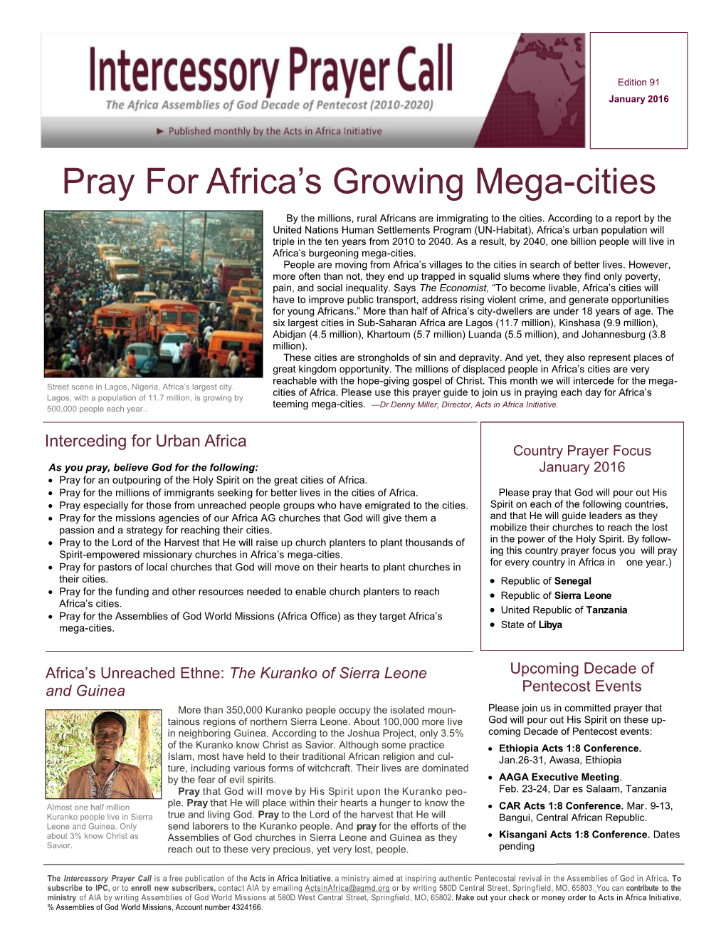 Pray for Africa's Growing Mega-Cities