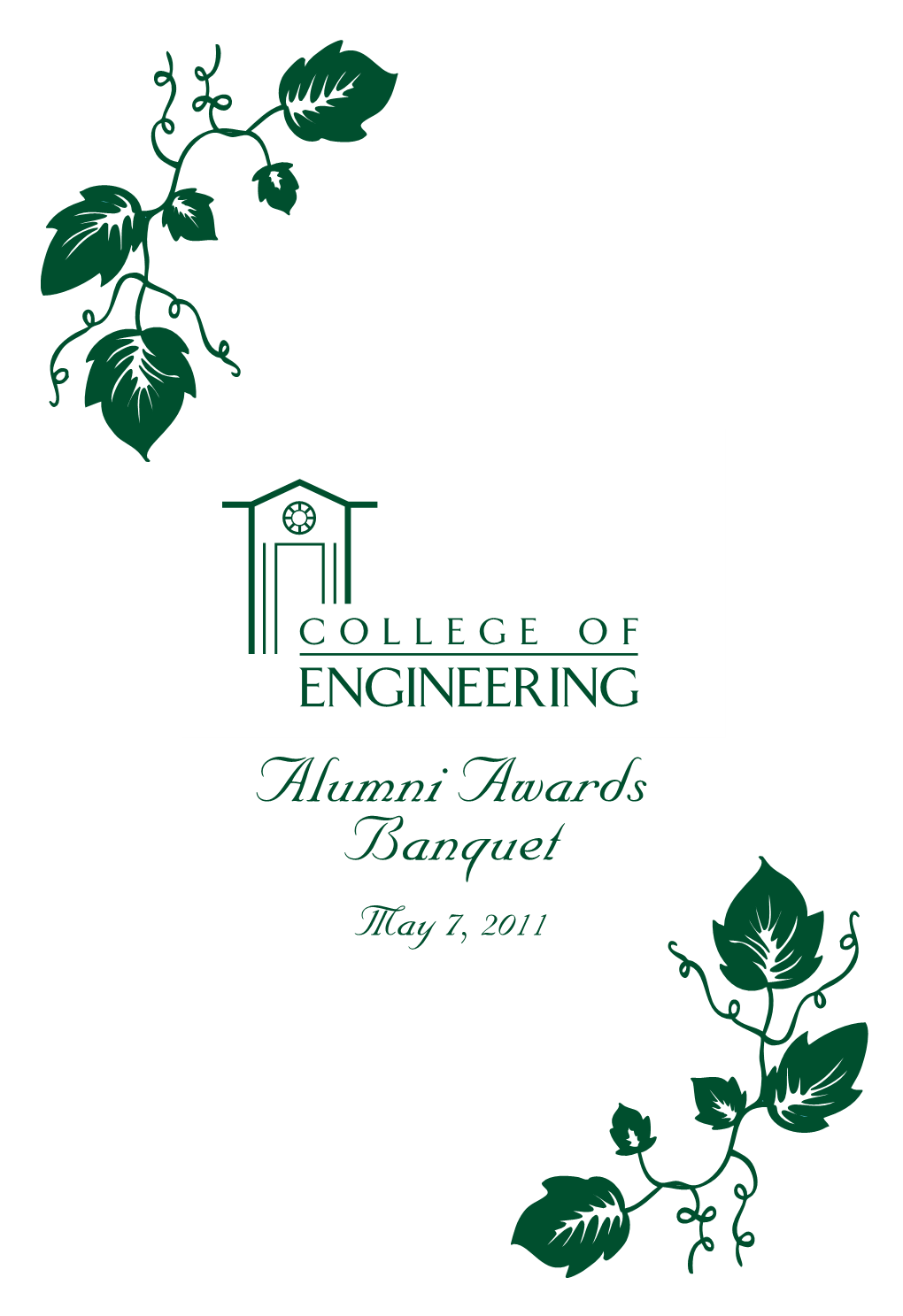 Alumni Awards Banquet May 7, 2011