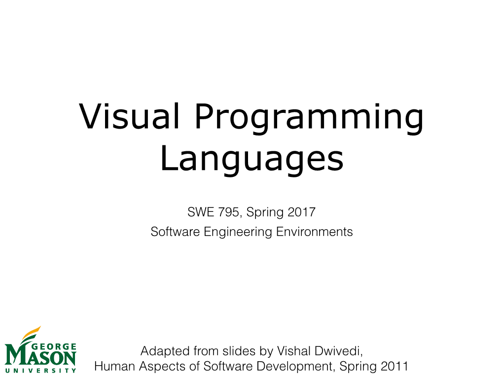 Visual Programming Languages