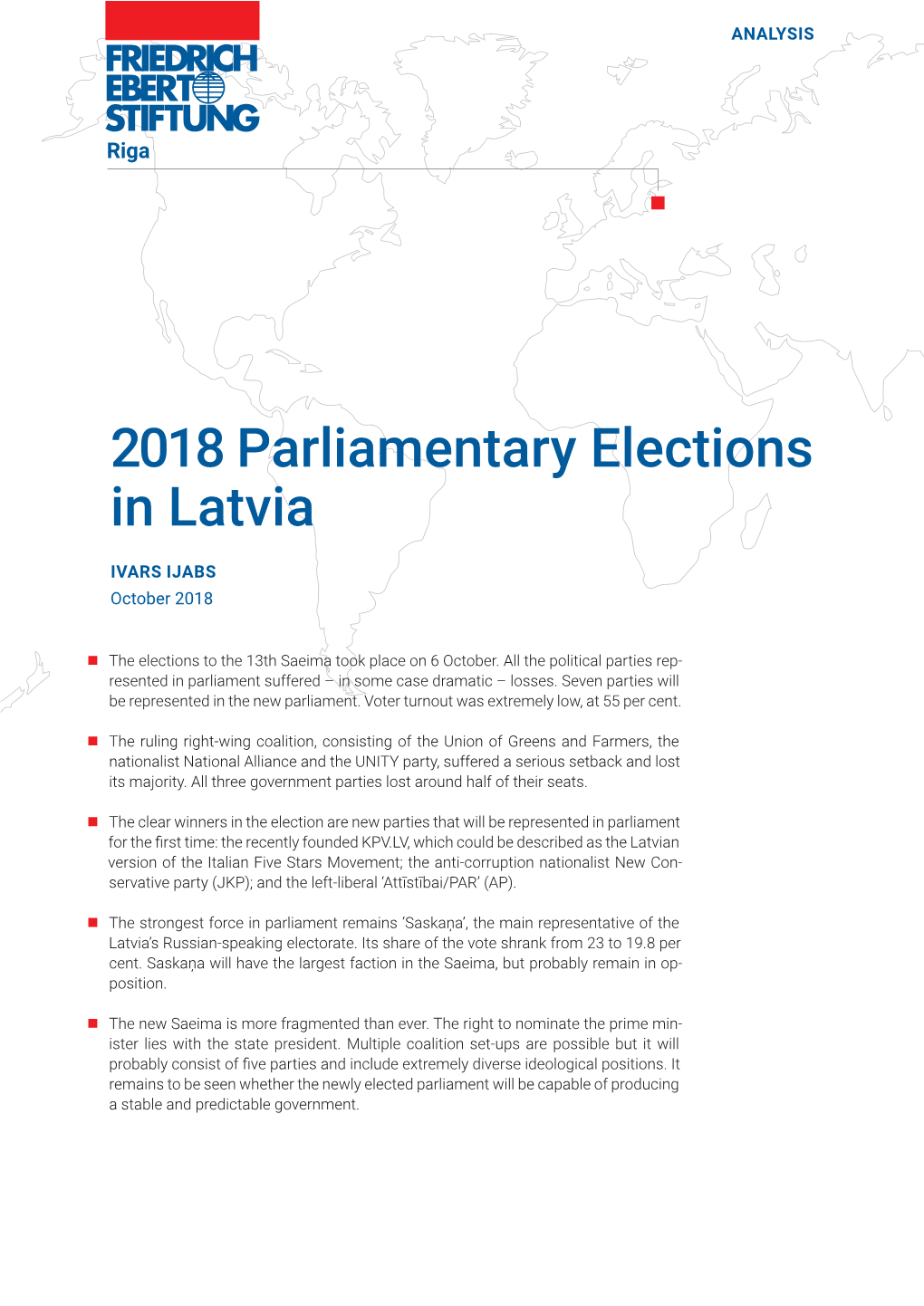 2018 Parliamentary Elections in Latvia