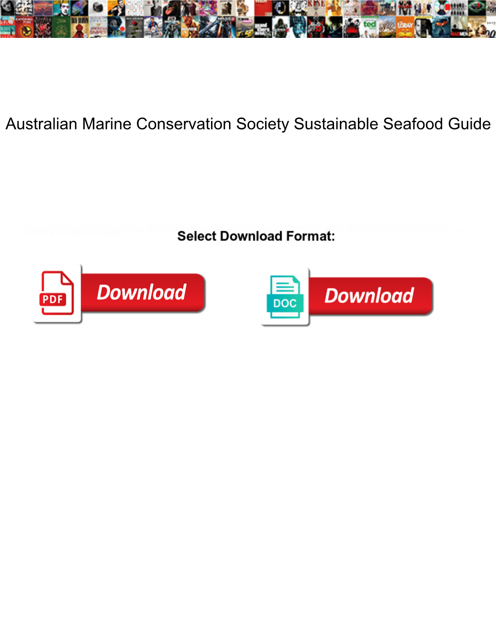 Australian Marine Conservation Society Sustainable Seafood Guide