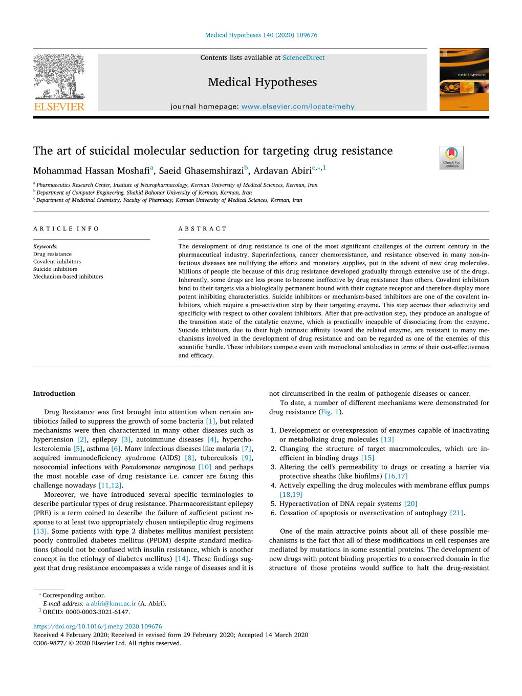 The Art of Suicidal Molecular Seduction for Targeting Drug Resistance