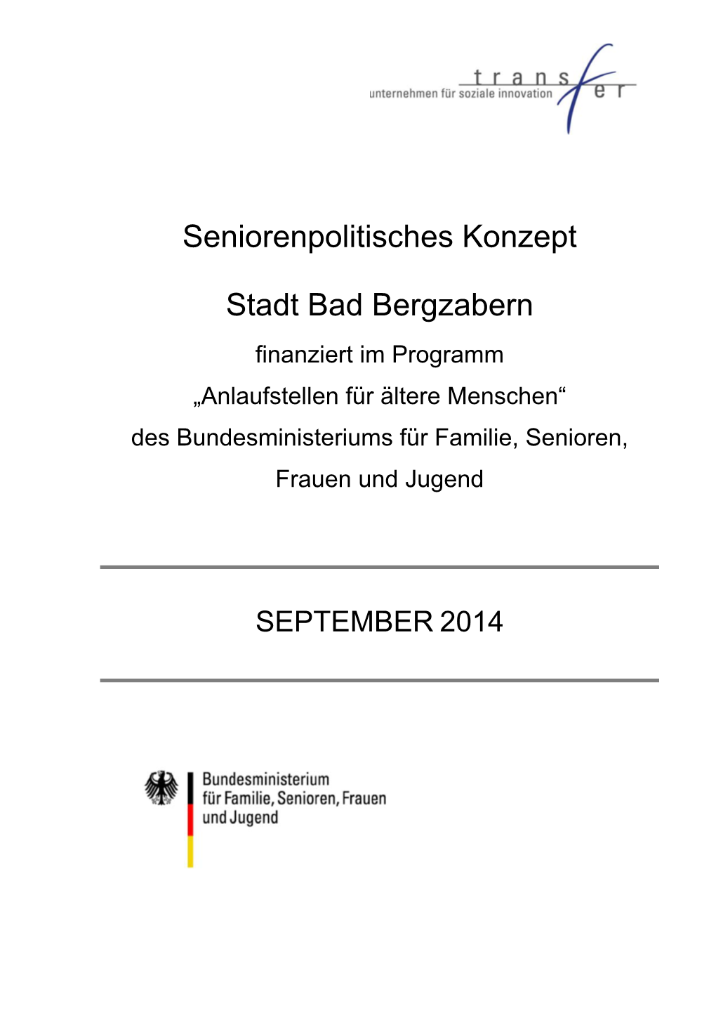 Seniorenpolitisches Konzept Stadt Bad Bergzabern