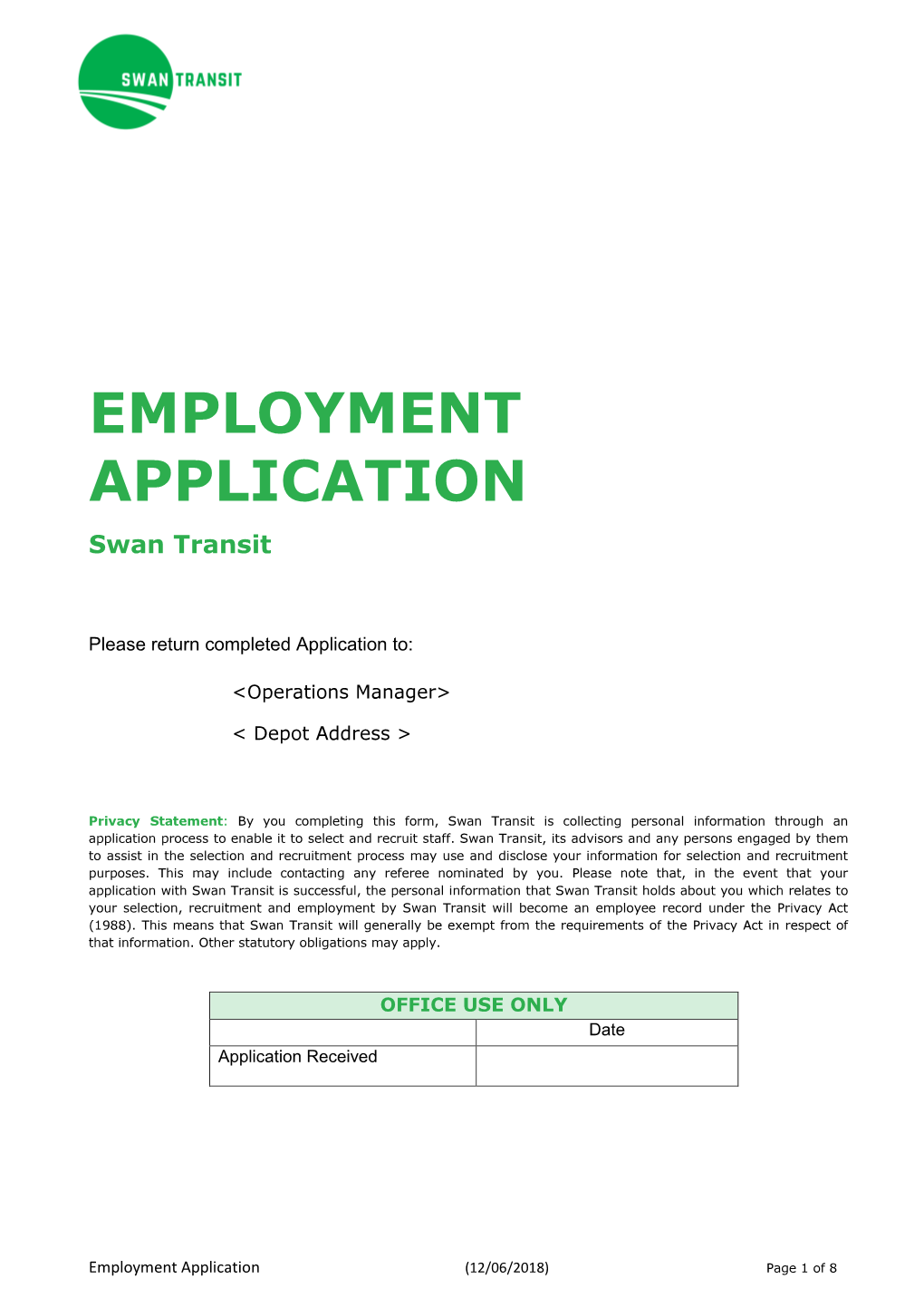 Employment Application