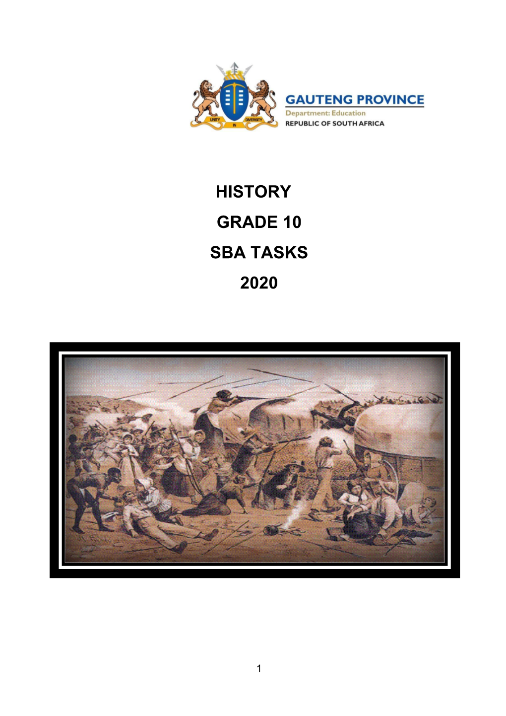 History Grade 10 Sba Tasks 2020