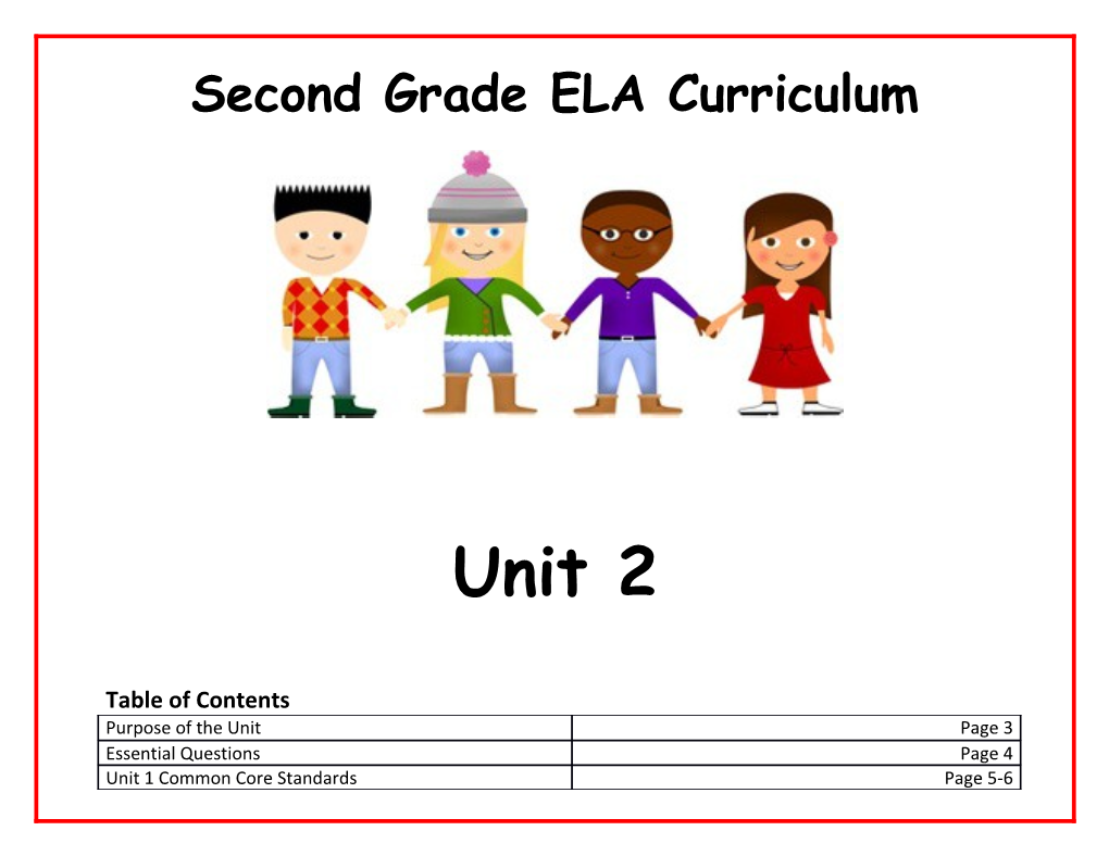 Second Grade ELA Curriculum