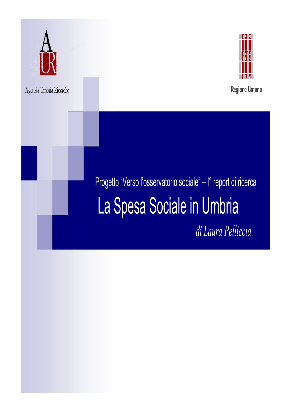 La Spesa Sociale in Umbria Di Laura Pelliccia Composizione Della Spesa Sociale Corrente