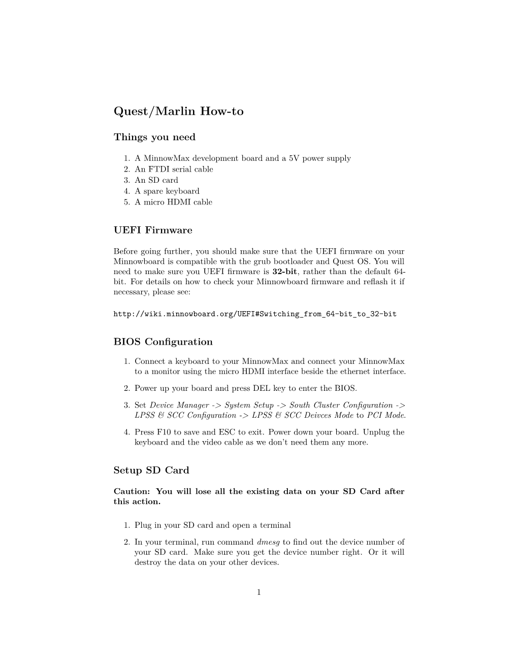 Quest/Marlin How-To