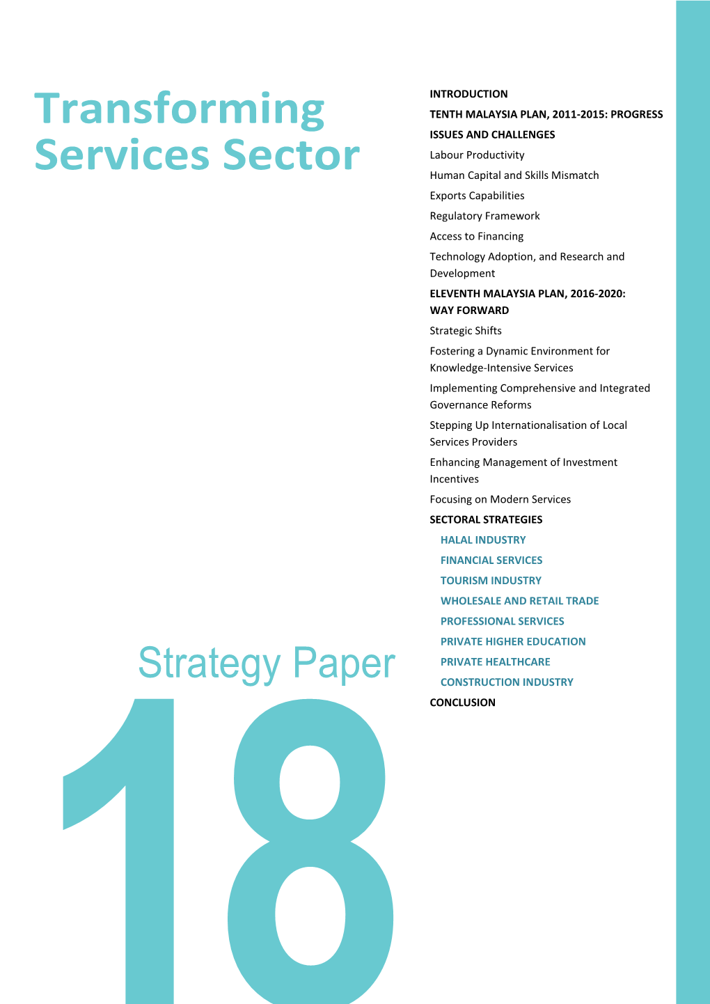 Transforming Services Sector 18-1