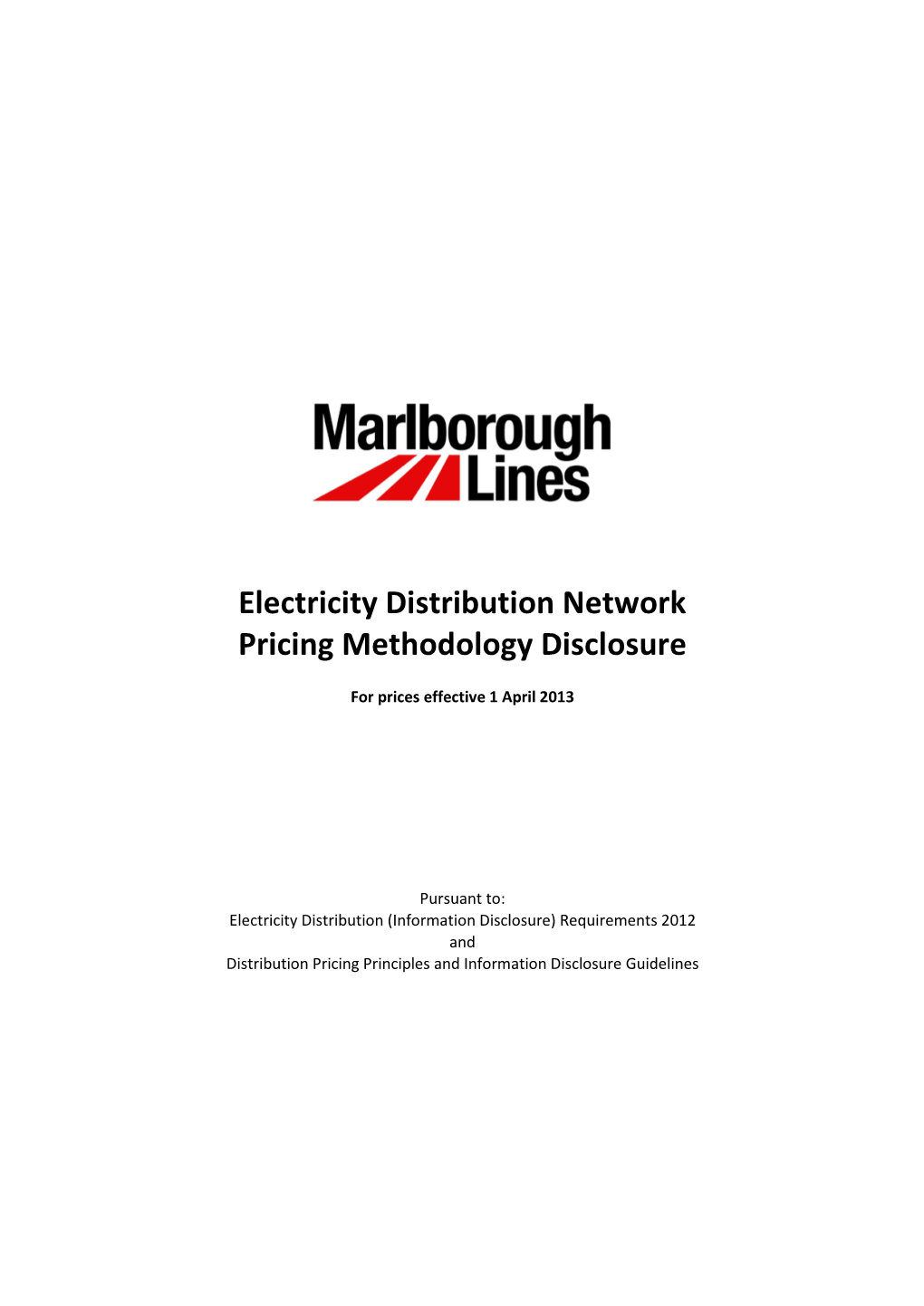 Electricity Distribution Network Pricing Methodology Disclosure