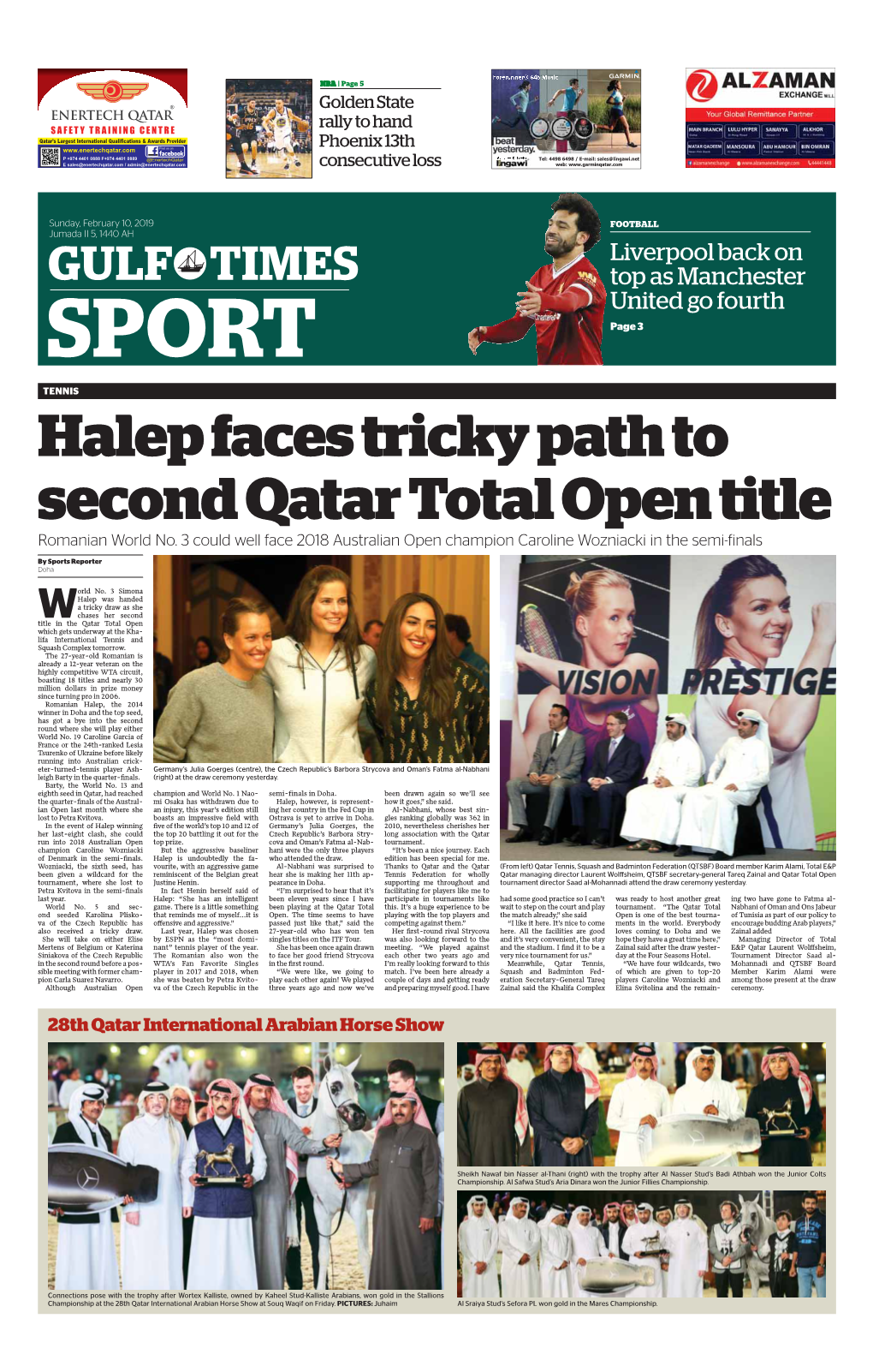 Halep Faces Tricky Path to Second Qatar Total Open Title Romanian World No