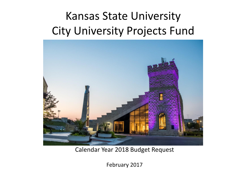 Calendar Year 2018 Budget Request