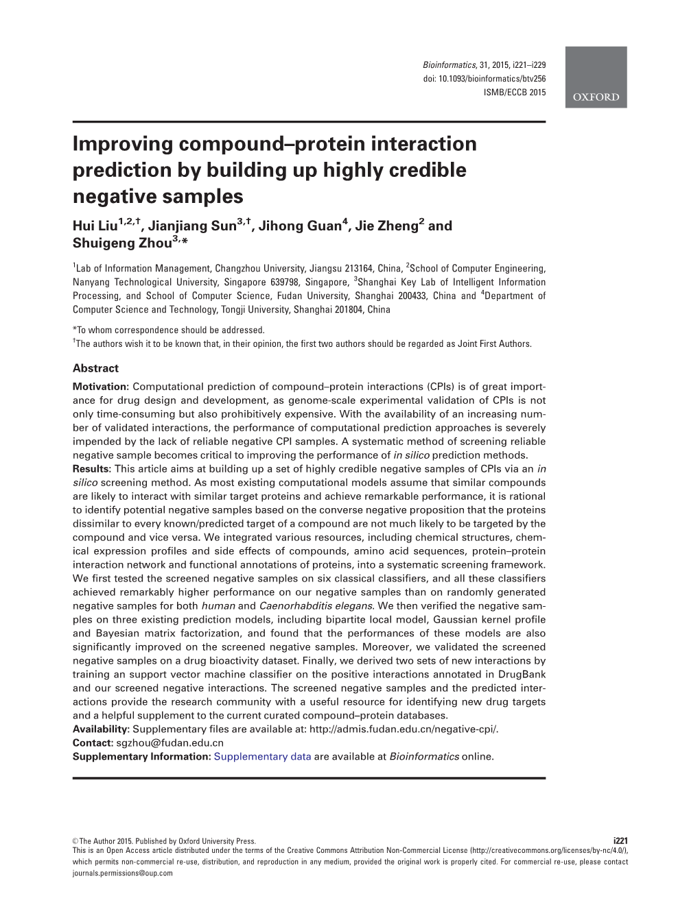 Improving Compound–Protein Interaction Prediction by Building Up