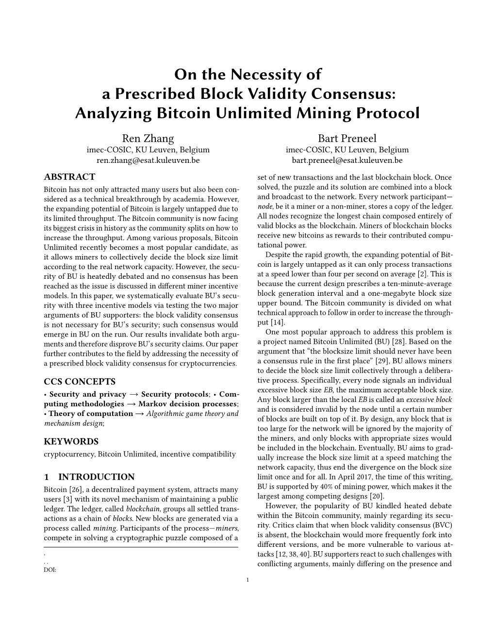 On the Necessity Ofa Prescribed Block Validity Consensus:Analyzing Bitcoin Unlimited Mining Protocol