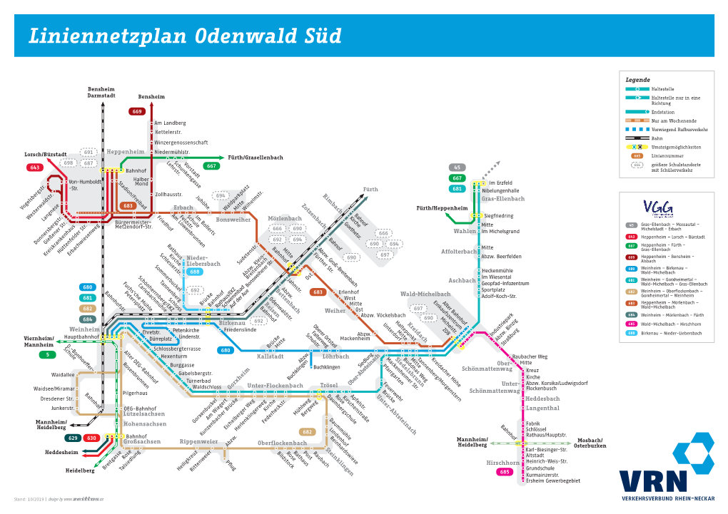 Liniennetzplan Odenwald Süd