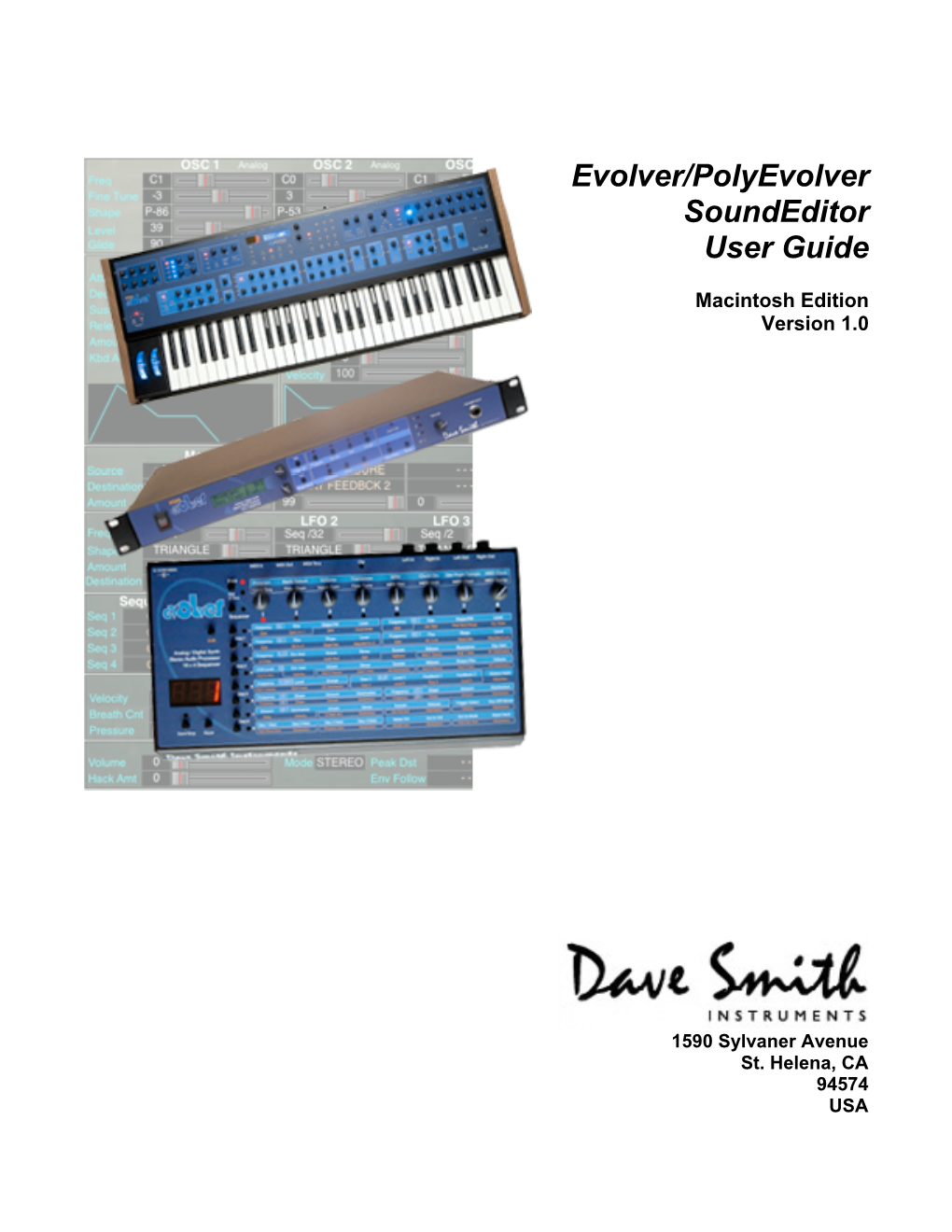 Evolver/Polyevolver Soundeditor User Guide