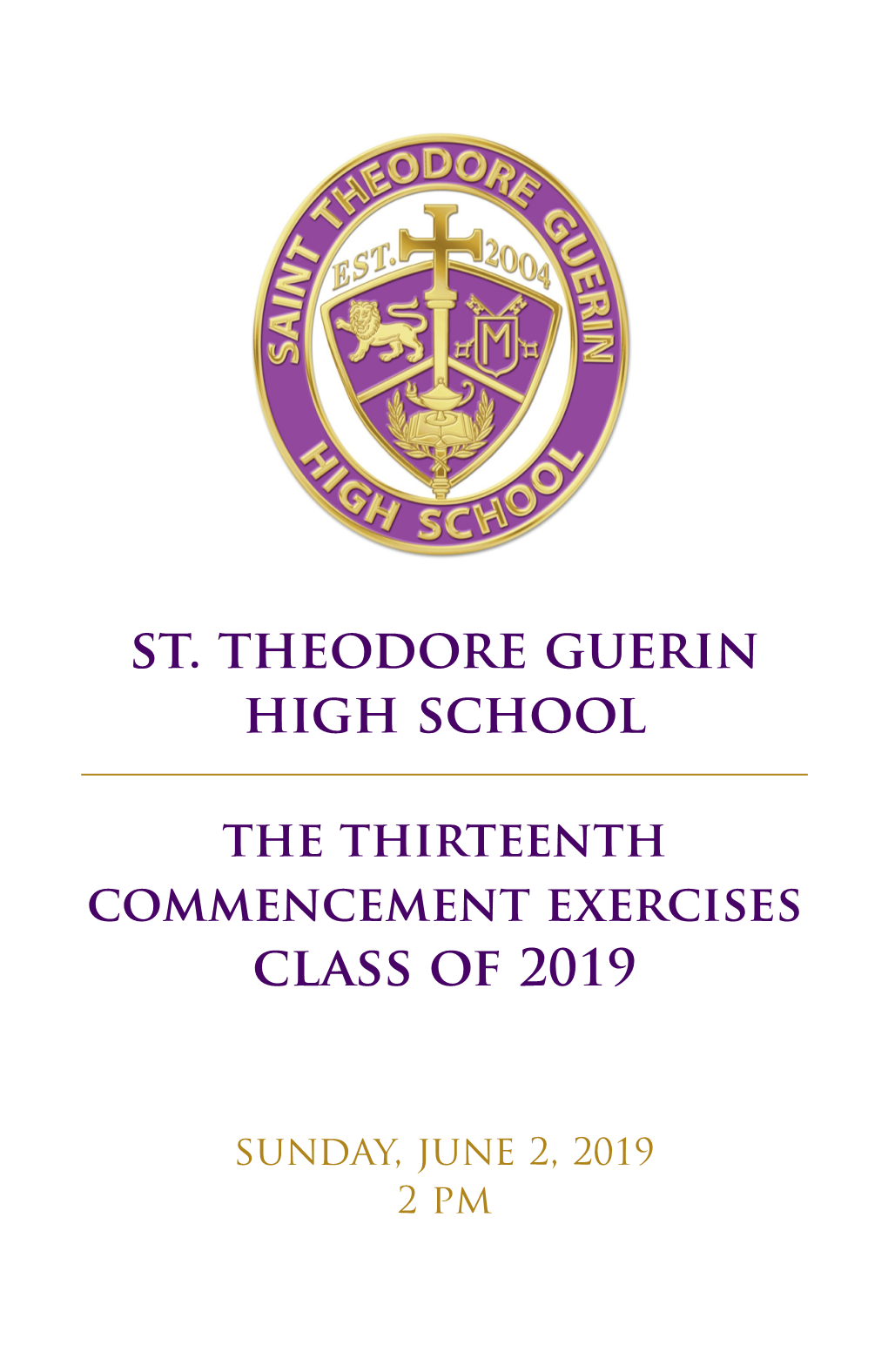 St. Theodore Guerin High School Class of 2019