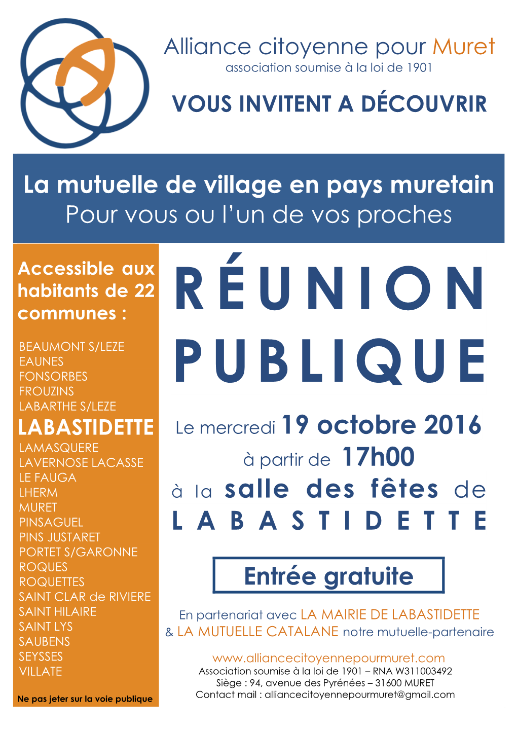 Le Mercredi 19 Octobre 2016 À La Salle Des Fêtes De L a B a S T I D E T