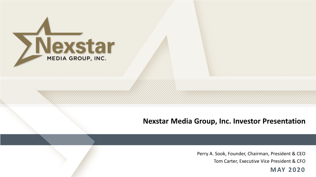 NXST Investor Presentation May 2020