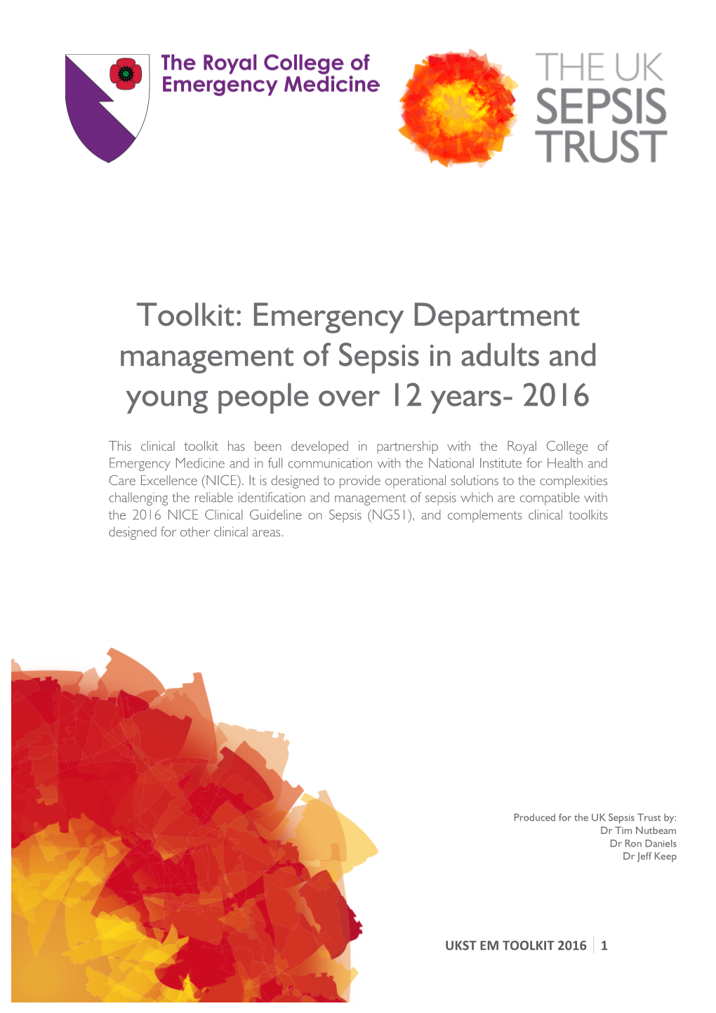 Toolkit: Emergency Department Management of Sepsis in Adults and Young People Over 12 Years- 2016